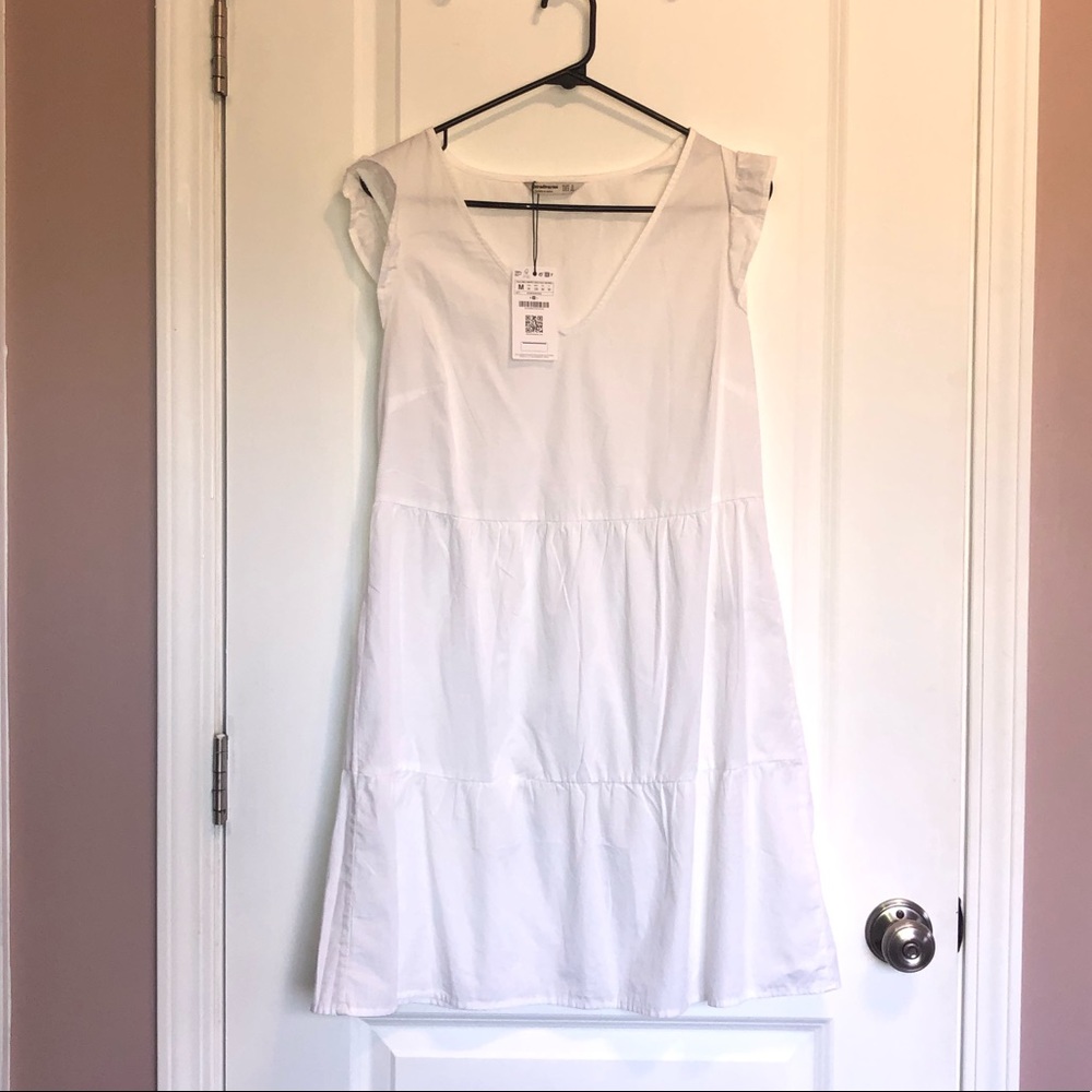 ASOS Stradivarius Poplin V Neck Dress *NWT*